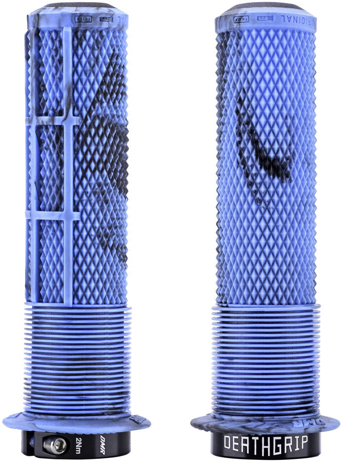 Load image into Gallery viewer, DMR DeathGrip 2 Flanged Grips - Thick Lock-On Blue Mable
