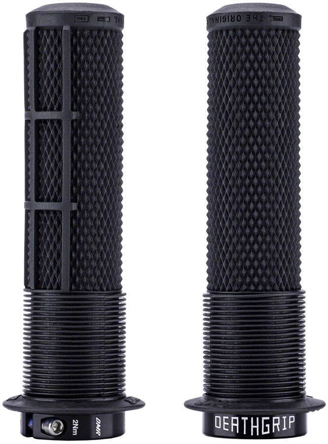 Load image into Gallery viewer, DMR DeathGrip 2 Flanged Grips - Thin Lock-On Black

