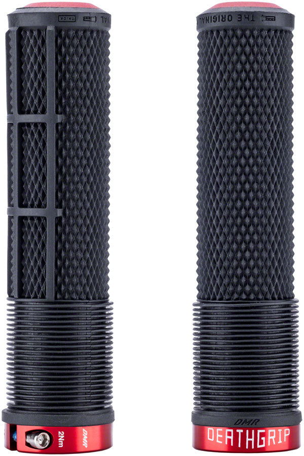 Load image into Gallery viewer, DMR DeathGrip 2 Race Edition Grips - Thick Lock-On Black Flangeless

