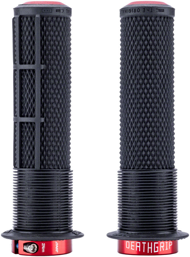 Load image into Gallery viewer, DMR DeathGrip 2 Race Edition Grips - Thin Lock-On Black Flanged
