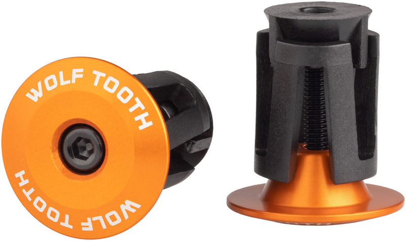 Load image into Gallery viewer, Wolf Tooth Alloy Bar End Plugs - Orange
