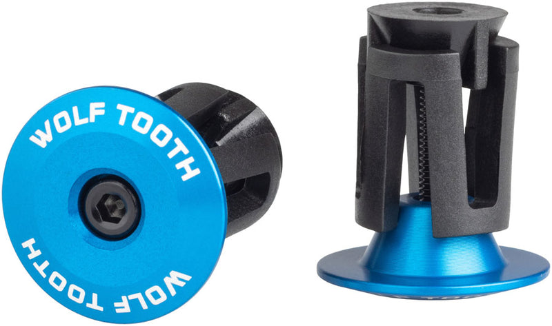Load image into Gallery viewer, Wolf Tooth Alloy Bar End Plugs - Blue

