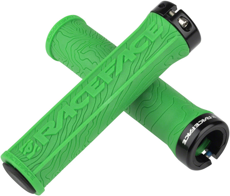 Load image into Gallery viewer, RaceFace Half Nelson Grips - Green Lock-On

