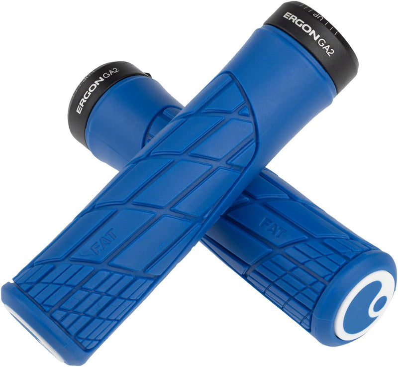 Load image into Gallery viewer, Ergon GA2 Fat Grips - Midsummer Blue Lock-On
