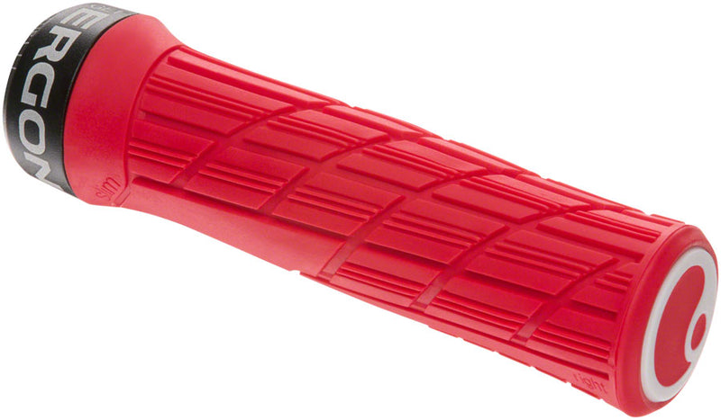 Load image into Gallery viewer, Ergon GE1 Evo Slim Grips - Risky Red Lock-On
