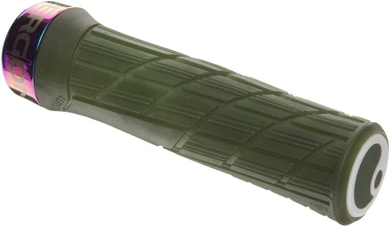 Load image into Gallery viewer, Ergon GE1 Evo Factory Slim Grips - Frozen Moss/Oil Slick Lock-On

