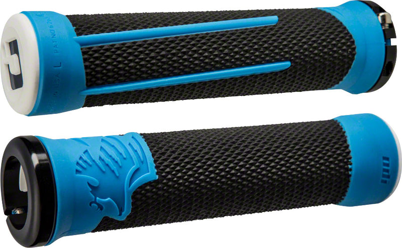 Load image into Gallery viewer, ODI AG2 Grips - Black/Blue Lock-On
