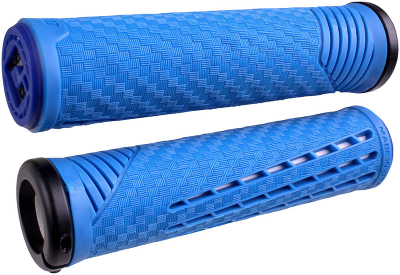 Load image into Gallery viewer, ODI CF Grips - Lock-On Blue/White
