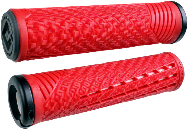 Load image into Gallery viewer, ODI CF Grips - Lock-On Red/White
