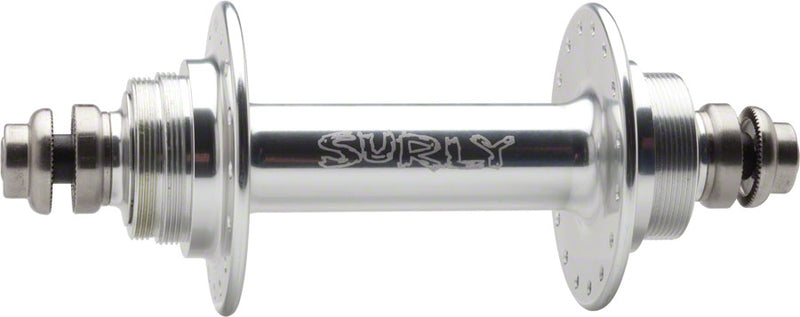 Load image into Gallery viewer, Surly Ultra New Rear Hub - Threaded x 120mm Rim Brake Fixed/Free Silver 32H
