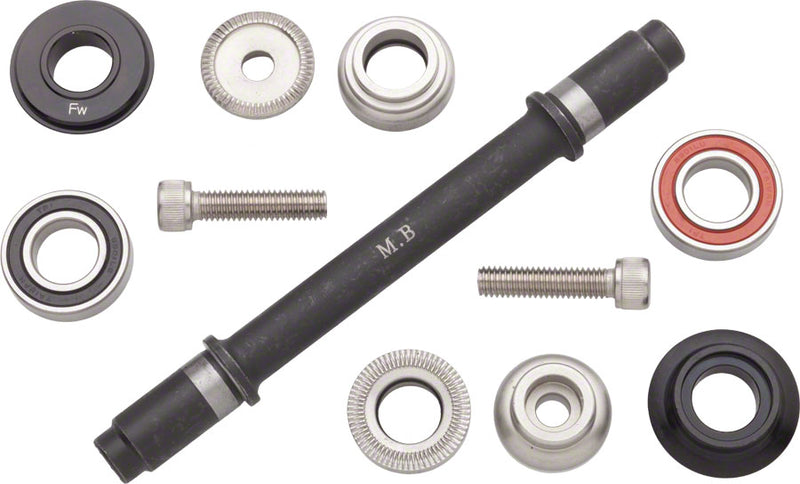 Load image into Gallery viewer, Surly Ultra New Hub Axle Kit for 120mm Rear Free/Free Black
