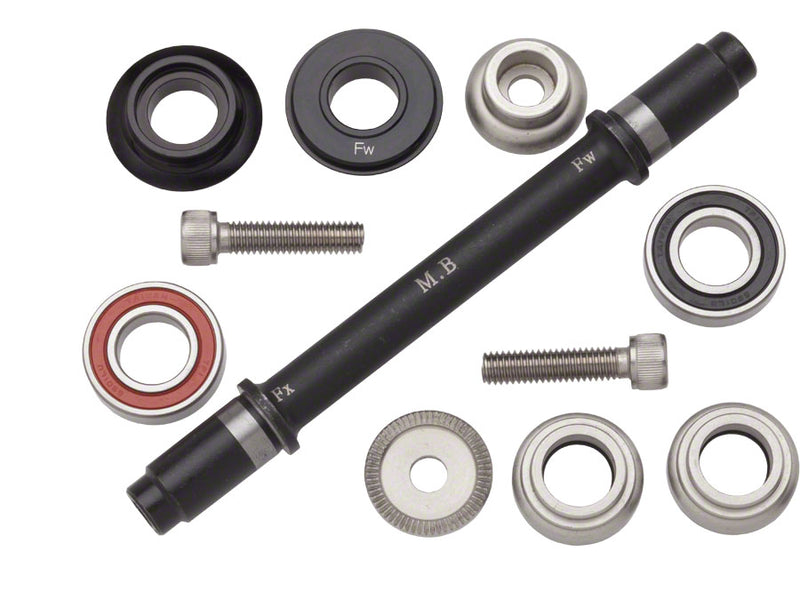 Load image into Gallery viewer, Surly Ultra New Hub Axle Kit for 120mm Rear Fix/Free Black
