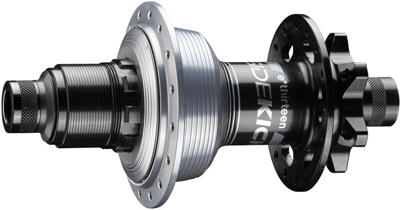 Load image into Gallery viewer, e*thirteen Sidekick Rear Hub - 12 x 148mm 6-Bolt XD BLK/Sterling Silver 32H
