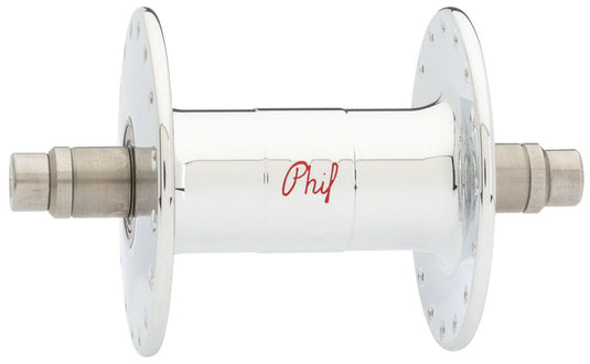 Phil Wood High-Flange Front Hub - 9 x 1 x 100mm Rim Brake Polished Silver 32h