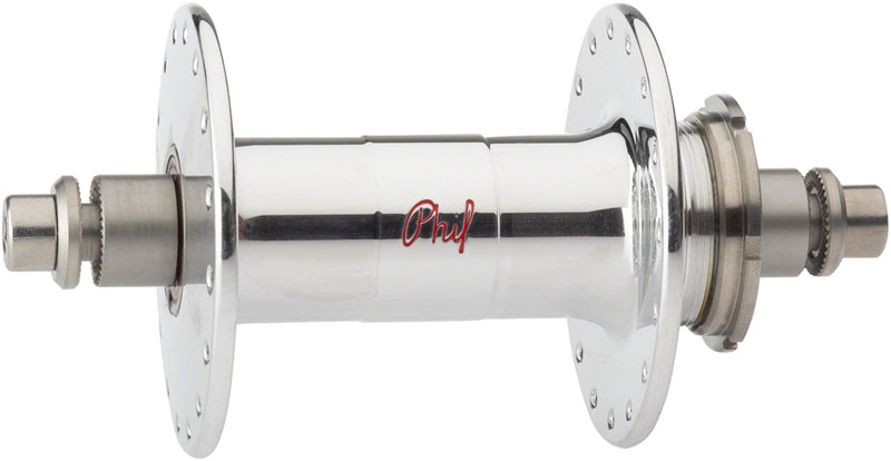 Load image into Gallery viewer, Phil Wood High Flange Rear Hub - Threaded x 120mm Rim Brake Threaded Polished Silver 32H
