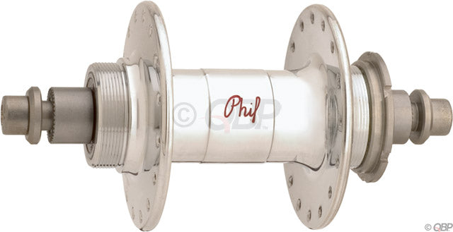 Load image into Gallery viewer, Phil Wood High Flange Rear Hub - Threaded x 120mm Rim Brake Threaded Silver 32H

