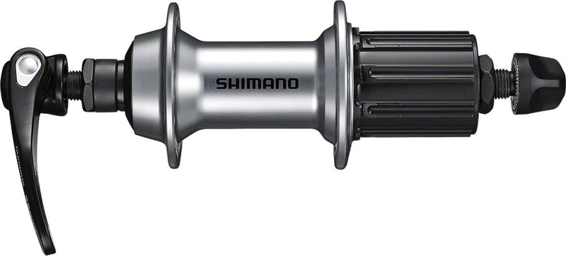 Load image into Gallery viewer, Shimano FH-RS400 Rear Hub - QR x 130mm Rim Brake HG 11 Road Silver 36H
