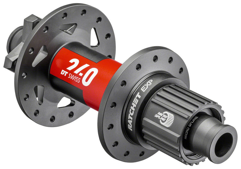 Load image into Gallery viewer, DT Swiss 240 EXP Rear Hub - 12 x 148mm 6-Bolt Micro Spline BLK/Red 28H 54pt
