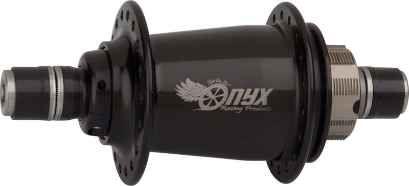 Load image into Gallery viewer, Onyx BMX Ultra Rear Hub - 3/8" 10 x 110mm Rim Brake Black 36H

