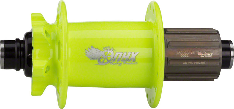 Load image into Gallery viewer, Onyx MTB Rear Hub - 12 x 148mm 6-Bolt HG10 Flourescent Yellow 32H
