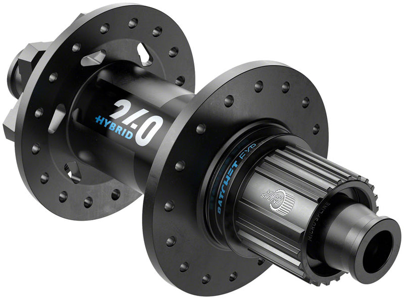 Load image into Gallery viewer, DT Swiss 240 Hybrid Rear Hub - 12 x 148mm 6-Bolt Micro Spline Black 36H 30pt
