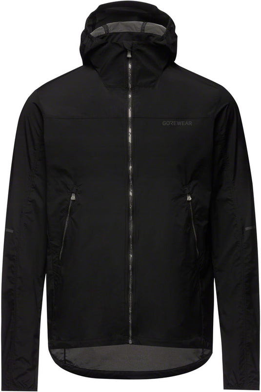 Gorewear Fernflow Hooded Windbreaker - Black Men's Large
