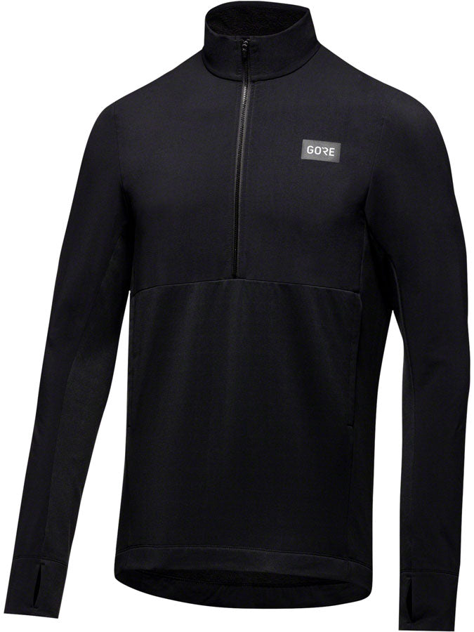 Load image into Gallery viewer, Gorewear Trail KPR Hybrid 1/2-Zip Jersey - Black Men's Small
