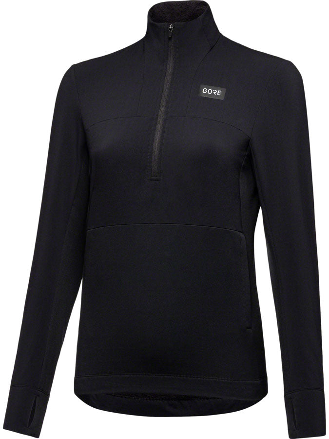 Load image into Gallery viewer, GORE Trail KPR Hybrid 1/2-Zip Jersey - Black Womens Large
