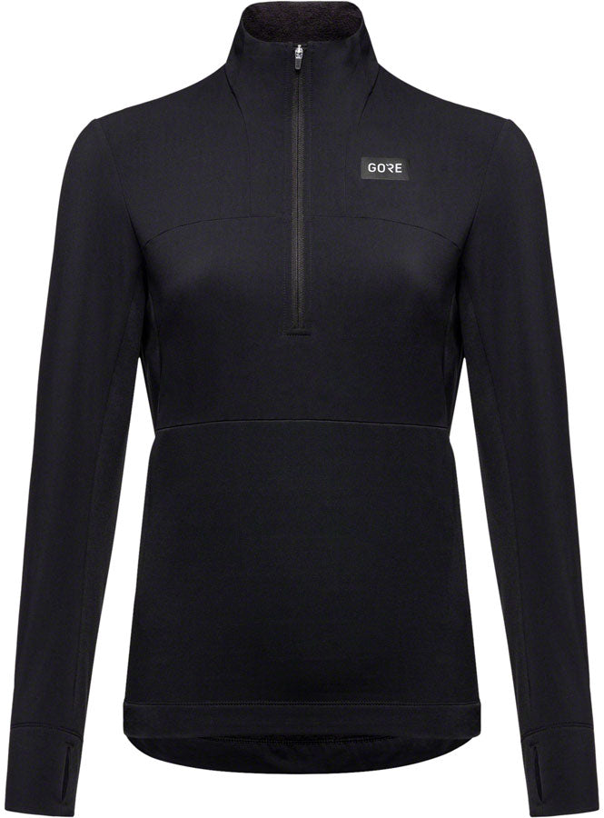 Load image into Gallery viewer, GORE Trail KPR Hybrid 1/2-Zip Jersey - Black Womens Large
