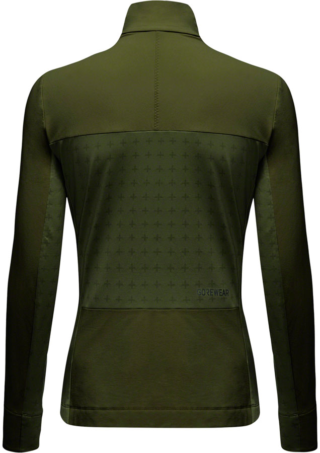 Load image into Gallery viewer, GORE Trail KPR Hybrid 1/2-Zip Jersey - Utility Green Womens Large
