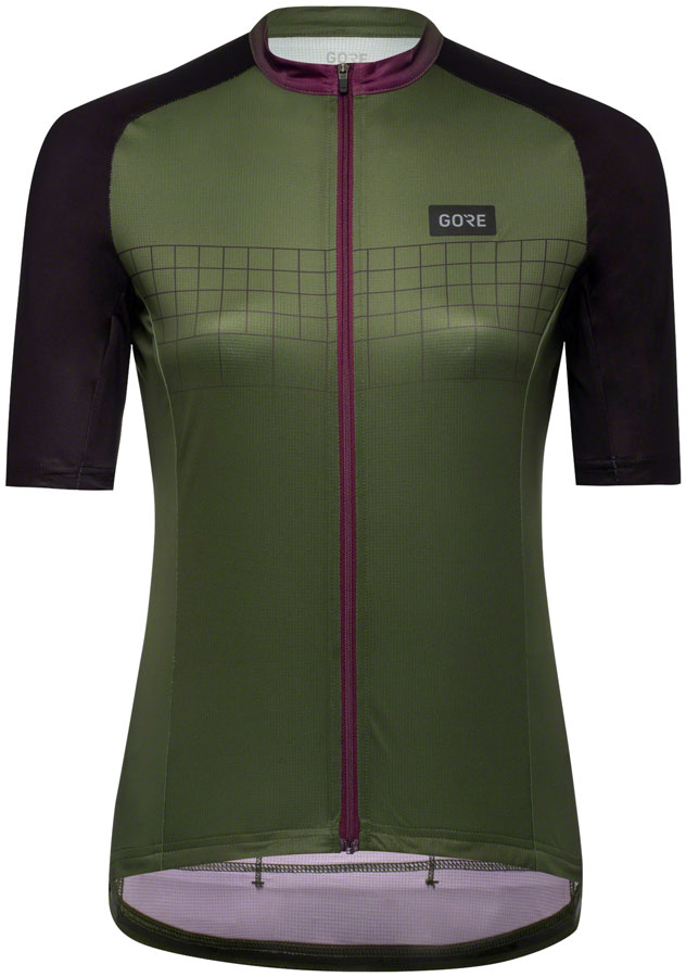 Load image into Gallery viewer, Gorewear Grid Fade Jersey 2.0 - Green/Purple Women's X-Small
