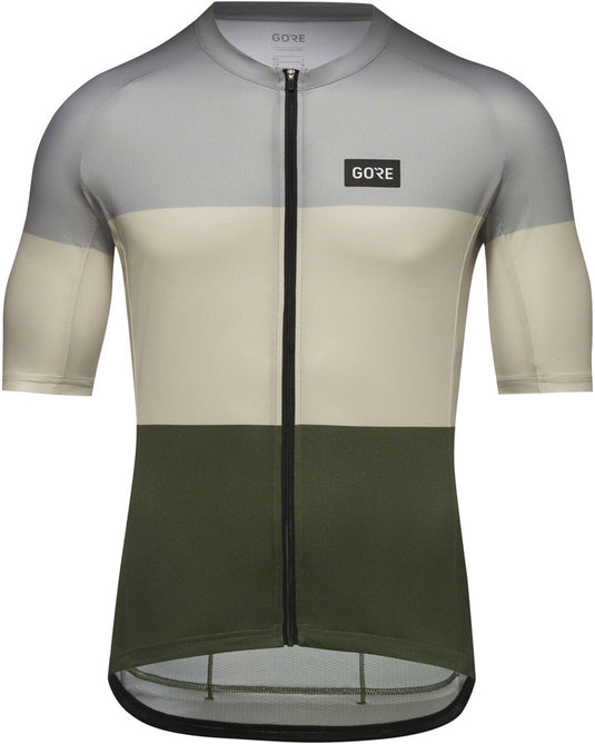 GORE Spirit Stripes Jersey - Lab Gray/Beige Mens Large