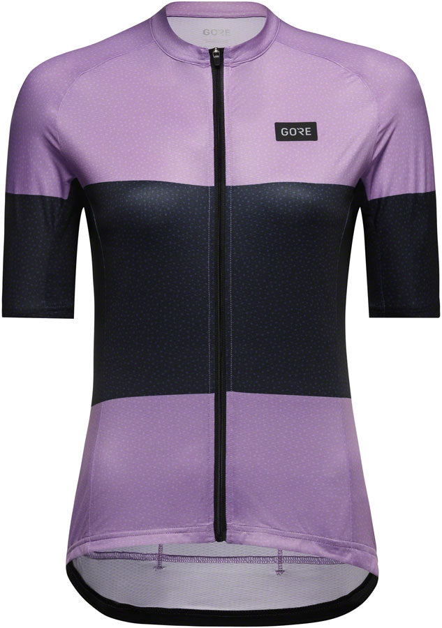 Load image into Gallery viewer, Gorewear Spirit Stripes Jersey - Purple/Orbit Blue Women's Medium 8/10
