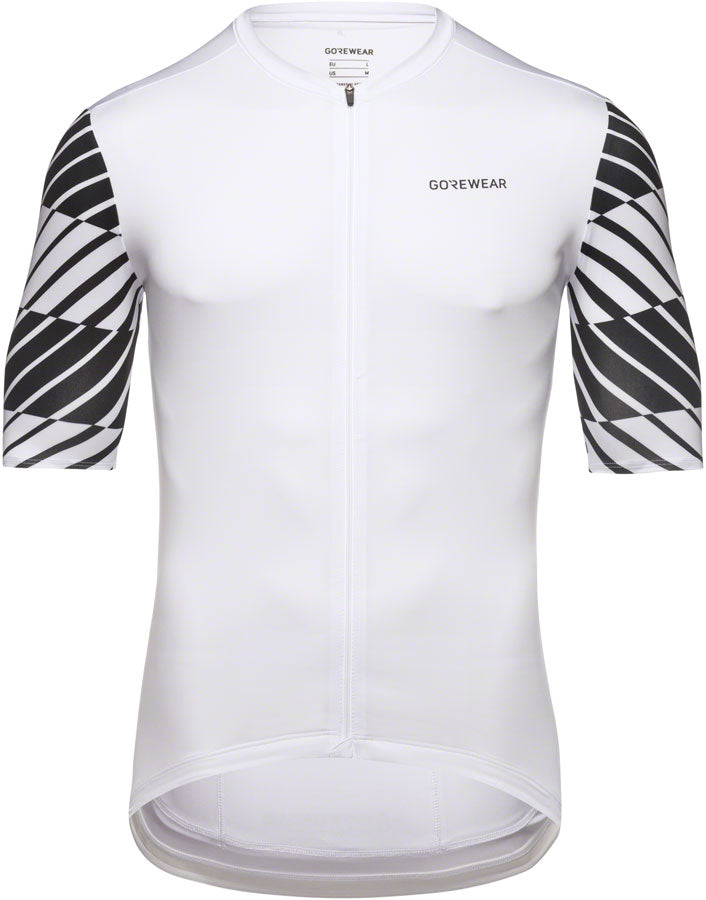 Load image into Gallery viewer, Gorewear Swiftride Optical Jersey - White/Black Men's Large

