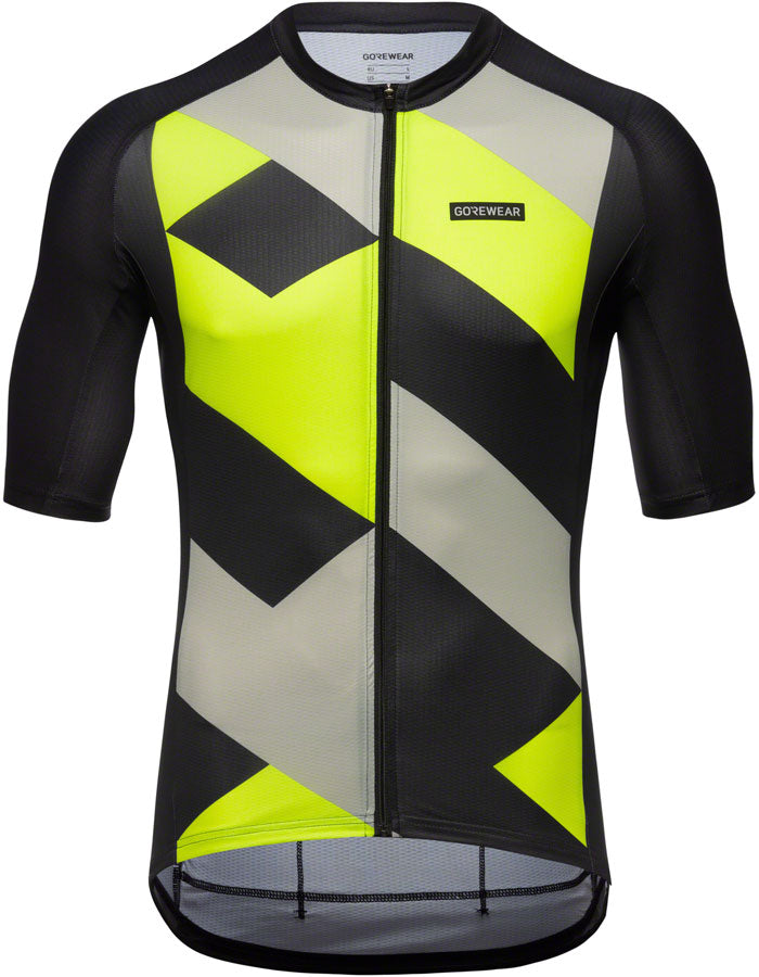 Load image into Gallery viewer, Gorewear Spirit Signal Jersey - Black/Yellow Men's Large
