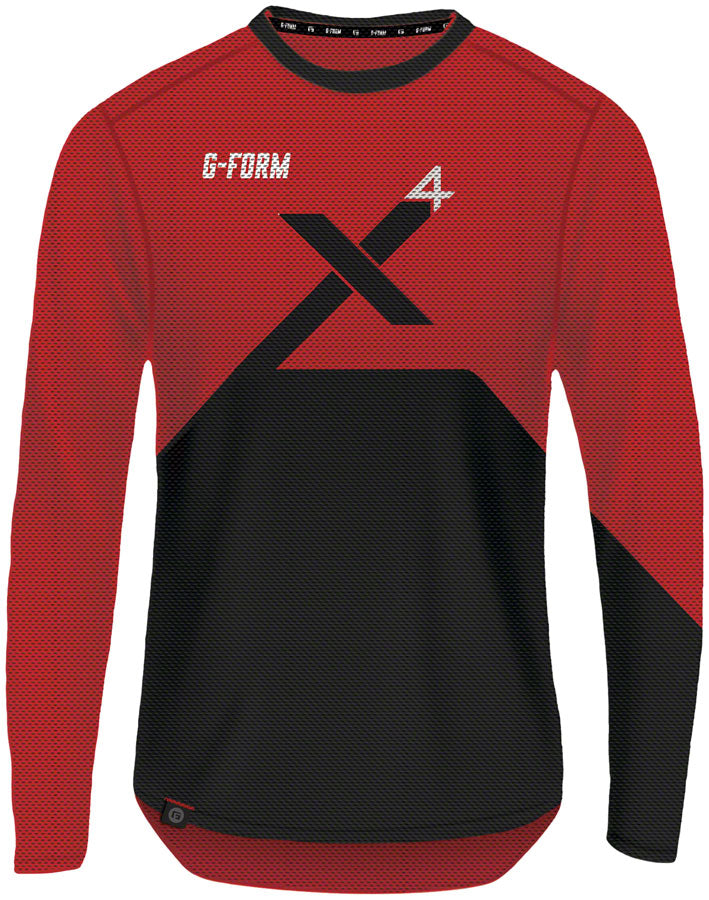 Load image into Gallery viewer, G-Form Pro-X4 Long Sleeve Bike Jersey - Red/Black Small
