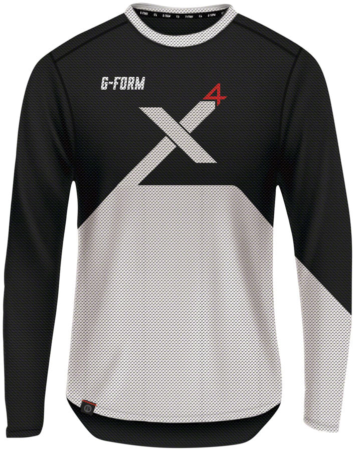Load image into Gallery viewer, G-Form Pro-X4 Long Sleeve Bike Jersey - Black/White Small
