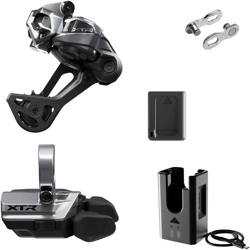 Load image into Gallery viewer, Shimano XTR M9250 Di2 Wireless Upgrade Kit - Includes M9250-SGS Rear Derailleur M9250-R  Shifter Battery Charger Quick Link
