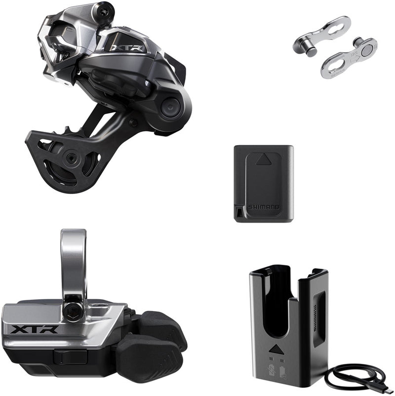 Load image into Gallery viewer, Shimano XTR M9250 Di2 Wireless Upgrade Kit - Includes M9250-GS Rear Derailleur M9250-R  Shifter Battery Charger Quick Link
