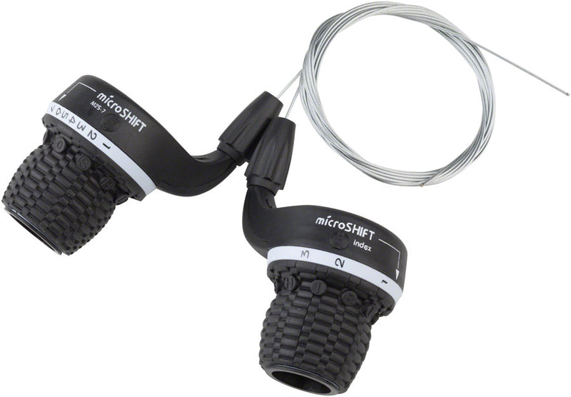Load image into Gallery viewer, microSHIFT MS25-7 Twist Shifter Set 7-Speed Triple Shimano Compatible
