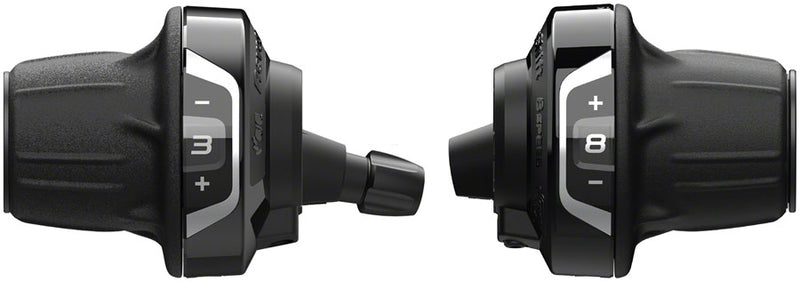 Load image into Gallery viewer, Shimano Tourney SL-RV400 Revoshift Twist Shifter Set - 3x8 Speed Optical Gear Display
