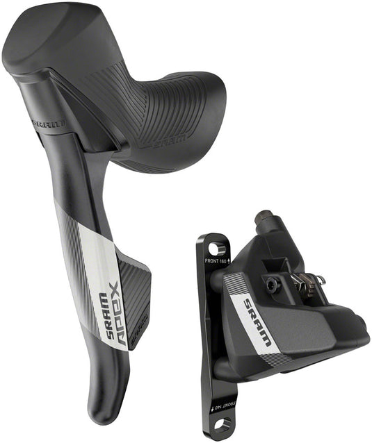 SRAM Apex AXS eTap Shift/Brake Lever Hydraulic Disc Brake Caliper - Left/Front 12-Speed Flat Mount 20mm Offset BLK D1