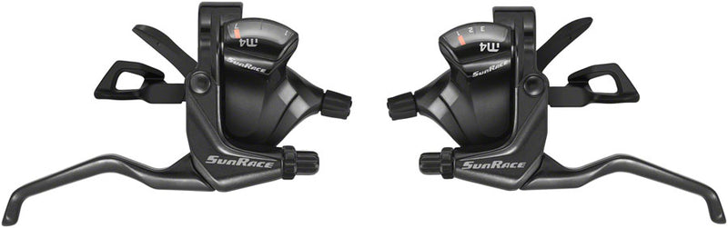 Load image into Gallery viewer, SunRace M406 ST Trigger Brake/Shift Lever Set - 3x7-Speed For V-Brakes Black
