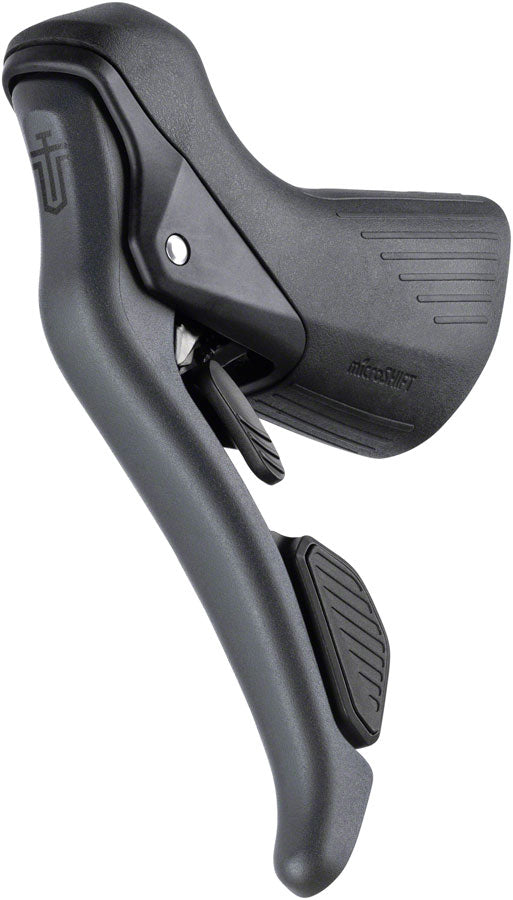 Load image into Gallery viewer, microSHIFT Sword Left Drop Bar Shifter/Brake Lever - Double Sword Compatible Gray
