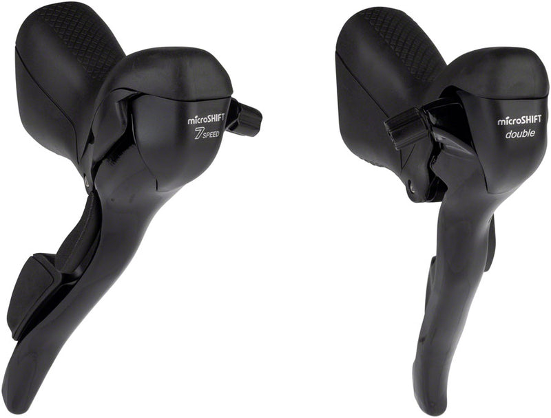 Load image into Gallery viewer, microSHIFT R7 Drop Bar Shift Lever Set - 2 x 7-Speed Shimano Compatible BLK
