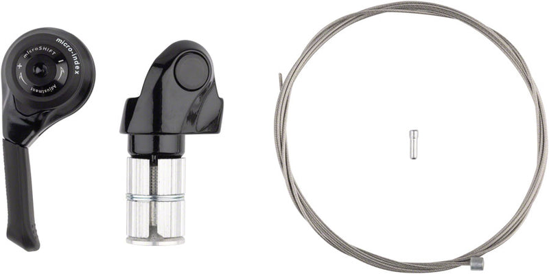 Load image into Gallery viewer, microSHIFT Left Bar End Mountain Shifter - Double/Triple Friction Shimano Compatible
