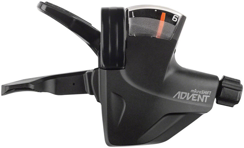 Load image into Gallery viewer, microSHIFT ADVENT Quick Trigger Pro Right Shifter - 1x9 Speed Gear Indicator BLK ADVENT Compatible Only
