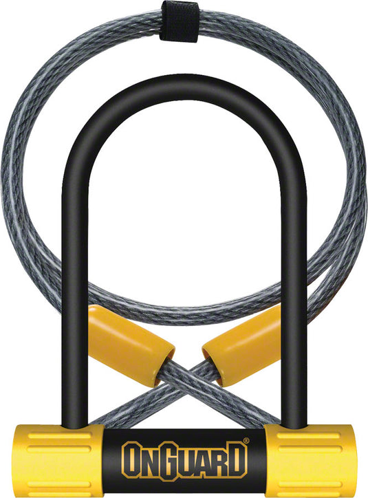 OnGuard BullDog Series U-Lock - 3.5 x 5.5" Keyed BLK/YLW Includes 4' cable bracket