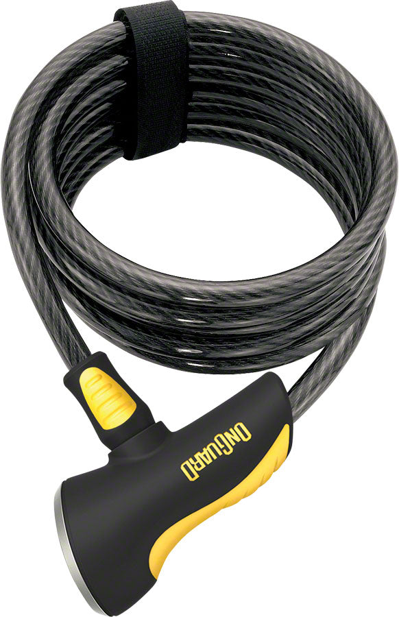 Load image into Gallery viewer, OnGuard Doberman Cable Lock with Key: 6' x 10mm Gray/Black/Yellow
