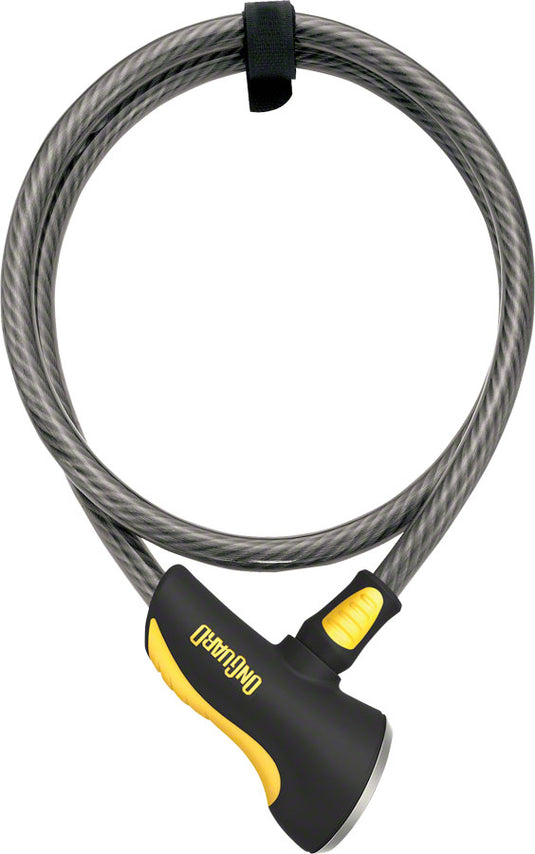 OnGuard Akita Cable Lock with Key: 6' x 12mm Gray/Black/Yellow